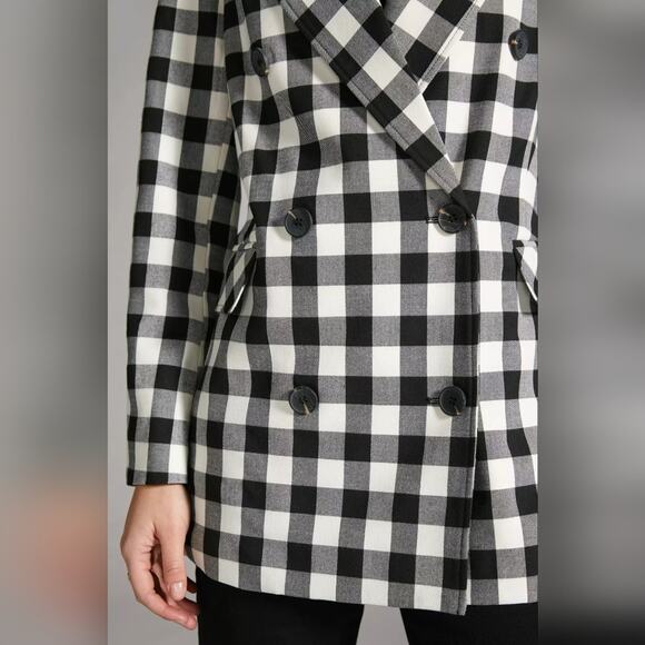 Avec Les Filles Black and White Checkered Blazer - Picture 2 of 7